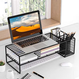 Maxbell Monitor Stand Double-layer Monitor Stand Riser for Living Room Tabletop Home black