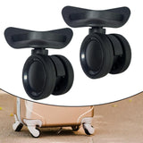 Maxbell 2 Pieces Luggage Wheels Replacement Silent Swivel Caster Wheels Sturdy Black