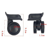 Maxbell 2 Pieces Luggage Wheels Replacement Silent Swivel Caster Wheels Sturdy Black