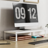 Maxbell Computer Stand Organize Sturdy Monitor Riser Stand Versatile Notebook Holder White and White