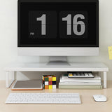 Maxbell Computer Stand Organize Sturdy Monitor Riser Stand Versatile Notebook Holder White and White