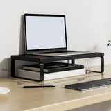 Maxbell Computer Stand Organize Sturdy Monitor Riser Stand Versatile Notebook Holder White and Black