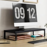 Maxbell Computer Stand Organize Sturdy Monitor Riser Stand Versatile Notebook Holder White and Black