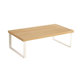 Maxbell Computer Stand Organize Sturdy Monitor Riser Stand Versatile Notebook Holder Wood and White