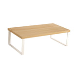 Maxbell Computer Stand Organize Sturdy Monitor Riser Stand Versatile Notebook Holder Wood and White