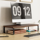Maxbell Computer Stand Organize Sturdy Monitor Riser Stand Versatile Notebook Holder Brown and Black