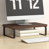 Maxbell Computer Stand Organize Sturdy Monitor Riser Stand Versatile Notebook Holder Brown and Black