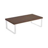 Maxbell Computer Stand Organize Sturdy Monitor Riser Stand Versatile Notebook Holder Brown and White