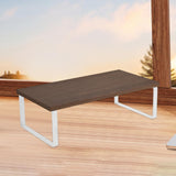 Maxbell Computer Stand Organize Sturdy Monitor Riser Stand Versatile Notebook Holder Brown and White