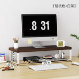 Maxbell Computer Stand Organize Sturdy Monitor Riser Stand Versatile Notebook Holder Brown and White