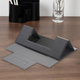Maxbell Portable PU Laptop Folding Stand for Traveling 5kg Load Bearing Space Saving Black