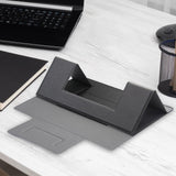 Maxbell Portable PU Laptop Folding Stand for Traveling 5kg Load Bearing Space Saving Black