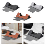 Maxbell Portable PU Laptop Folding Stand for Traveling 5kg Load Bearing Space Saving Black