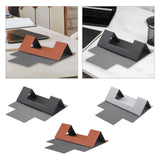 Maxbell Portable PU Laptop Folding Stand for Traveling 5kg Load Bearing Space Saving Black