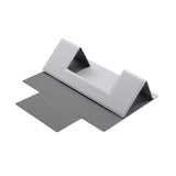 Maxbell Portable PU Laptop Folding Stand for Traveling 5kg Load Bearing Space Saving Silver Gray