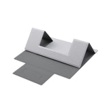 Maxbell Portable PU Laptop Folding Stand for Traveling 5kg Load Bearing Space Saving Silver Gray