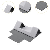 Maxbell Portable PU Laptop Folding Stand for Traveling 5kg Load Bearing Space Saving Silver Gray