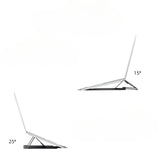 Maxbell Portable PU Laptop Folding Stand for Traveling 5kg Load Bearing Space Saving Silver Gray