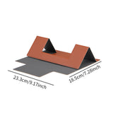 Maxbell Portable PU Laptop Folding Stand for Traveling 5kg Load Bearing Space Saving Brown