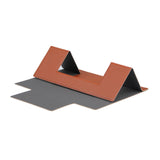 Maxbell Portable PU Laptop Folding Stand for Traveling 5kg Load Bearing Space Saving Brown