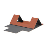 Maxbell Portable PU Laptop Folding Stand for Traveling 5kg Load Bearing Space Saving Brown