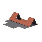 Maxbell Portable PU Laptop Folding Stand for Traveling 5kg Load Bearing Space Saving Brown