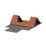 Maxbell Portable PU Laptop Folding Stand for Traveling 5kg Load Bearing Space Saving Brown