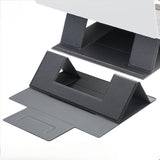 Maxbell Portable PU Laptop Folding Stand for Traveling 5kg Load Bearing Space Saving Brown