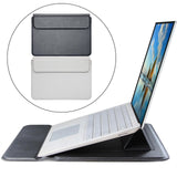 Maxbell 15.4" Laptop Sleeve with Stand Dustproof Accessory for Travel Wrist Rest Pad Black