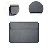 Maxbell 15.4" Laptop Sleeve with Stand Dustproof Accessory for Travel Wrist Rest Pad Black