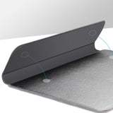 Maxbell 15.4" Laptop Sleeve with Stand Dustproof Accessory for Travel Wrist Rest Pad Black