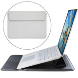 Maxbell 15.4" Laptop Sleeve with Stand Dustproof Accessory for Travel Wrist Rest Pad Light Gray