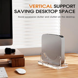 Maxbell Vertical Acrylic Laptop Mini PC Holder Accessory Multifunctional Transparent