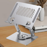 Maxbell Laptop Stand for Desk Sturdy Laptop Bracket for Countertop Document Studying Silver