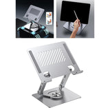 Maxbell Laptop Stand for Desk Sturdy Laptop Bracket for Countertop Document Studying Silver