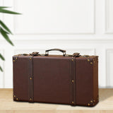 Wooden Trunk Suitcase Luggage Trunk for Window Display Themed Party Keepsake 40cmx10cmx23.5cm