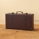 Wooden Trunk Suitcase Luggage Trunk for Window Display Themed Party Keepsake 40cmx10cmx23.5cm