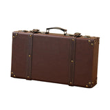 Wooden Trunk Suitcase Luggage Trunk for Window Display Themed Party Keepsake 40cmx10cmx23.5cm