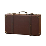 Wooden Trunk Suitcase Luggage Trunk for Window Display Themed Party Keepsake 40cmx10cmx23.5cm