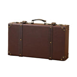 Wooden Trunk Suitcase Luggage Trunk for Window Display Themed Party Keepsake 40cmx10cmx23.5cm