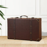 Wooden Trunk Suitcase Luggage Trunk for Window Display Themed Party Keepsake 44cmx14cmx29cm