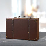 Wooden Trunk Suitcase Luggage Trunk for Window Display Themed Party Keepsake 44cmx14cmx29cm