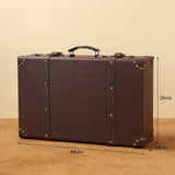 Wooden Trunk Suitcase Luggage Trunk for Window Display Themed Party Keepsake 44cmx14cmx29cm