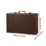 Wooden Trunk Suitcase Luggage Trunk for Window Display Themed Party Keepsake 44cmx14cmx29cm