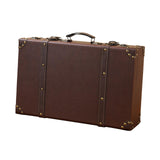 Wooden Trunk Suitcase Luggage Trunk for Window Display Themed Party Keepsake 44cmx14cmx29cm