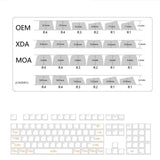 Maxbell Mechanical Keyboard Keycaps Replacement Clear Word Heat Sublimation Key Caps Purple 142 Keys