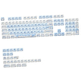 Maxbell Mechanical Keyboard Keycaps Replacement Clear Word Heat Sublimation Key Caps Blue 132 Keys