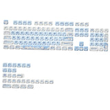 Maxbell Mechanical Keyboard Keycaps Replacement Clear Word Heat Sublimation Key Caps Blue 132 Keys