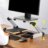 Maxbell Desktop Monitor Stand Riser Tablet Phone Stand for Sturdy Room Dorm Printers White