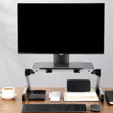 Maxbell Desktop Monitor Stand Riser Tablet Phone Stand for Sturdy Room Dorm Printers Black
